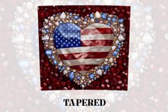 3D Jewels and crystals Tumbler Wrap | 3D Patriotic Tumbler Product Image 3