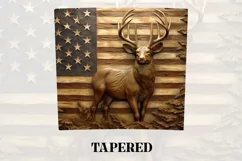 3D Deer Tumbler Wrap | 3D Patriotic Tumbler Wrap Product Image 3
