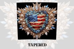 3D Jewels and crystals Tumbler Wrap | 3D Patriotic Tumbler Product Image 3