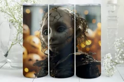 Creepy Halloween Tumbler Wrap PNG | Halloween Tumbler Wrap Product Image 4