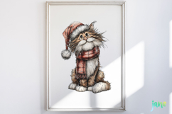 Whimsical Christmas Cats Clipart Product Image 2