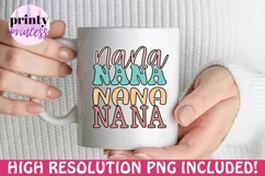 Retro Nana png, Nana sublimation design Product Image 1