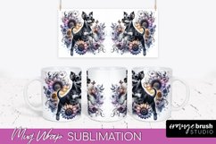 Miniature Schnauzer Mug Wrap Dog Sublimation Floral PNG Product Image 1