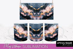 Marble Mug Wrap - 3D Marble Texture Mug Sublimation Design Product Image 1