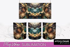 Marble Mug Wrap - 3D Marble Texture Mug Sublimation Design Product Image 1