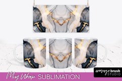 Marble Mug Wrap - 3D Marble Texture Mug Sublimation Design Product Image 1