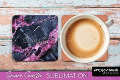 Marble Texture Square Coaster Sublimation - Marble Coaster Product Image 1