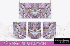 Marble Mug Wrap - 3D Marble Texture Mug Sublimation Design Product Image 1