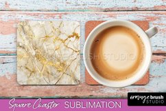 Marble Texture Square Coaster Sublimation - Marble Coaster Product Image 1