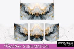 Marble Mug Wrap - 3D Marble Texture Mug Sublimation Design Product Image 1
