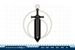 Medieval Sword Keychain SVG | Knight Sword Cut File Product Image 3