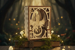 Dragon Fantasy Diorama - SVG Laser Cut Project, Digital File Product Image 5