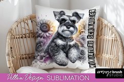 Dog Pillow Cover - Dog Mom Floral Pillow Sublimation Product Image 1