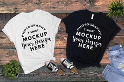 Bella Canvas 3001 Mock-up BLACK &amp; WHITE Product Image 1