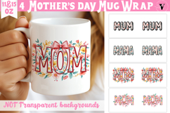 Mug wrap | Mothers day mug | Mom sublimation Product Image 1