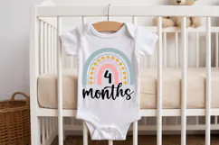 4 Months SVG | Baby Milestone SVG | Baby SVG | Newborn SVG Product Image 2