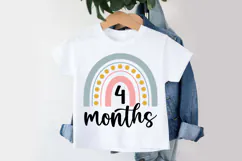 4 Months SVG | Baby Milestone SVG | Baby SVG | Newborn SVG Product Image 3