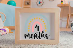 4 Months SVG | Baby Milestone SVG | Baby SVG | Newborn SVG Product Image 4
