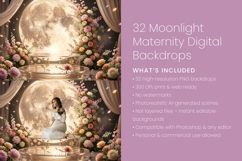 32 Moonlight Maternity Digital Backdrops Product Image 5