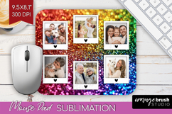 Glitter Photo Mouse Pad PNG - Sparkle Picture Frame Mouse Product Image 1