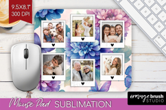 Floral Photo Mouse Pad PNG - Sping Flowers Picture Frame Pad Product Image 1