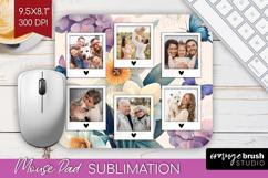 Floral Photo Mouse Pad PNG - Sping Flowers Picture Frame Pad Product Image 1