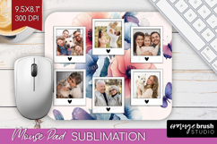 Floral Photo Mouse Pad PNG - Sping Flowers Picture Frame Pad Product Image 1