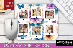 Floral Photo Mouse Pad PNG - Sping Flowers Picture Frame Pad Product Image 1