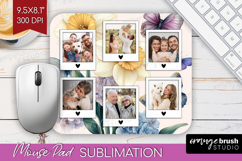 Floral Photo Mouse Pad PNG - Sping Flowers Picture Frame Pad Product Image 1