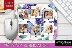 Floral Photo Mouse Pad PNG - Sping Flowers Picture Frame Pad Product Image 1