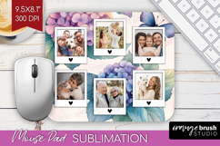 Floral Photo Mouse Pad PNG - Sping Flowers Picture Frame Pad Product Image 1