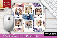 Floral Photo Mouse Pad PNG - Sping Flowers Picture Frame Pad Product Image 1