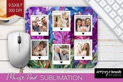 Stained Glass Photo Mouse Pad PNG - Flowers Picture Frame Product Image 1