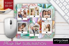 Stained Glass Photo Mouse Pad PNG - Flowers Picture Frame Product Image 1
