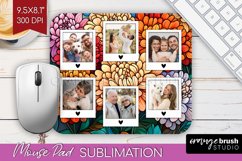 Stained Glass Photo Mouse Pad PNG - Flowers Picture Frame Product Image 1