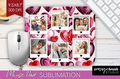 Valentines Day Photo Mouse Pad PNG - Heart Picture Frame Pad Product Image 1