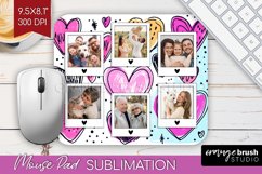 Valentines Day Photo Mouse Pad PNG - Heart Picture Frame Pad Product Image 1