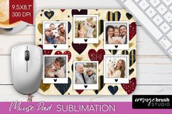 Valentines Day Photo Mouse Pad PNG - Heart Picture Frame Pad Product Image 1