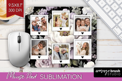 Floral Photo Mouse Pad PNG - Peony Flower Picture Frame Pad Product Image 1