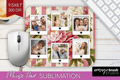 Floral Photo Mouse Pad PNG - Peony Flower Picture Frame Pad Product Image 1