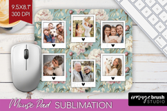 Floral Photo Mouse Pad PNG - Peony Flower Picture Frame Pad Product Image 1