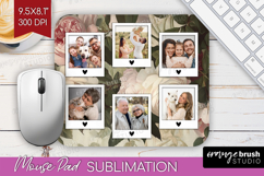 Floral Photo Mouse Pad PNG - Peony Flower Picture Frame Pad Product Image 1