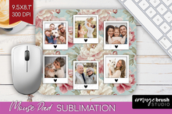 Floral Photo Mouse Pad PNG - Peony Flower Picture Frame Pad Product Image 1