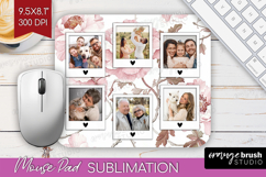 Floral Photo Mouse Pad PNG - Peony Flower Picture Frame Pad Product Image 1