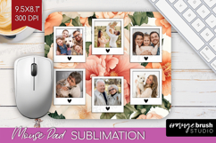 Floral Photo Mouse Pad PNG - Peony Flower Picture Frame Pad Product Image 1