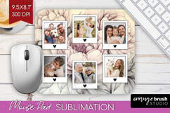 Floral Photo Mouse Pad PNG - Peony Flower Picture Frame Pad Product Image 1