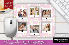 Retro Flowers Photo Mouse Pad PNG - Floral Picture Frame Pad Product Image 1