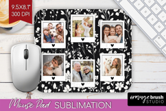 Retro Flowers Photo Mouse Pad PNG - Floral Picture Frame Pad Product Image 1