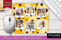 Retro Flowers Photo Mouse Pad PNG - Floral Picture Frame Pad Product Image 1