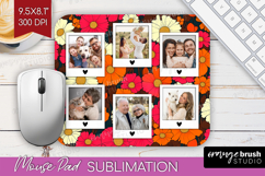 Retro Flowers Photo Mouse Pad PNG - Floral Picture Frame Pad Product Image 1